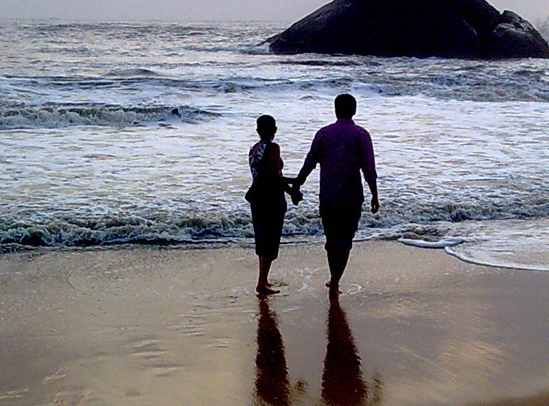 Me and my love holding hands